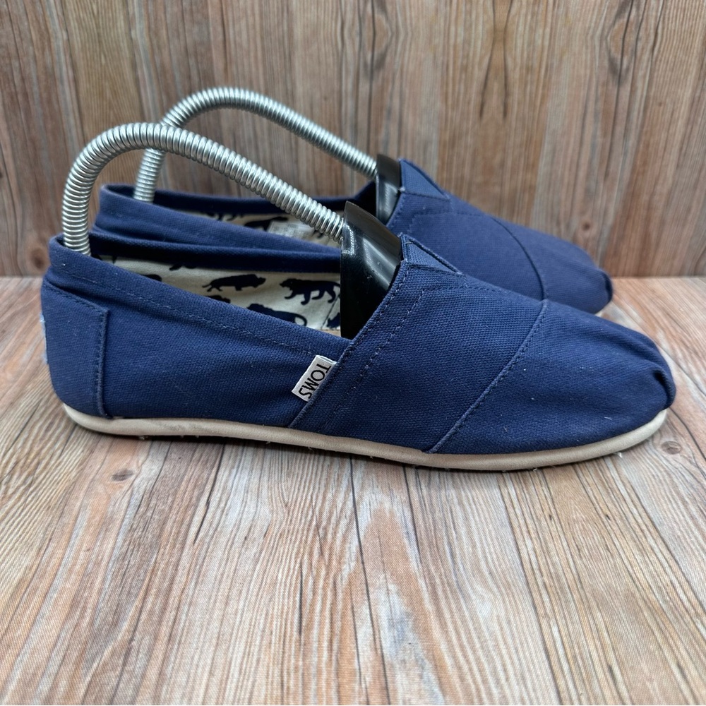 Toms Canvas Navy Sip On Sneaker Size Unisex Men's Size 7